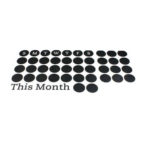 Removable Pvc Daily Dot Home Wall Window Sticker Month Ly Calendar Wall Sticker Month Calendar Chalkboard Office Decal 22 83 X45 66 Walmart Com Walmart Com