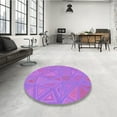 thumbnail image 4 of Ahgly Company Machine Washable Indoor Rectangle Transitional Heliotrope Purple Area Rugs, 3' x 5', 4 of 7
