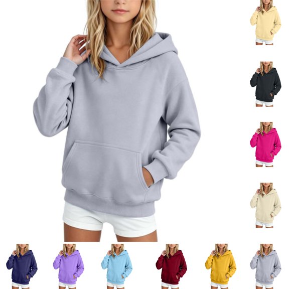 YOUYEDIAN Oversized Hoodies for Teen Girls Preppy Hooded Sweatshirts Casual Trendy Long Sleeve Pullover Tops