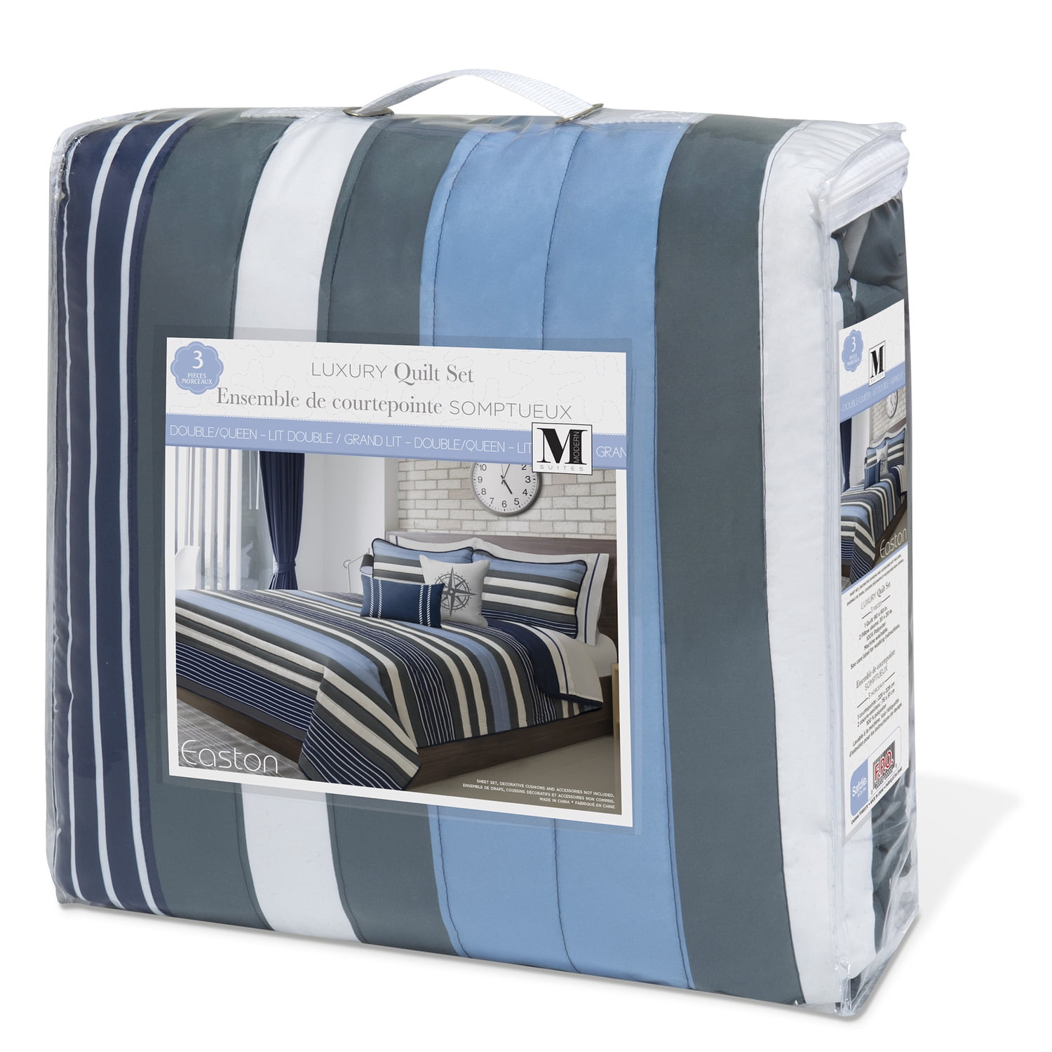 QUILT 3PC DQ SET - FRENCH
