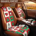 thumbnail image 3 of CHAQLIN Christmas Icons Checkered Quilted Car Seat Protector, Non Slip Polyester Car Seat Covers 2 Pcs Non‑Slip Car Front Seat Covers for Universal Fit for Most Vehicles, 3 of 7