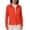 Orange, variant on Winter Ladies Casual Jackets Zip up Jacket No Hood Long Sleeve Fleece Jacket Solid Color Outerwear with Pockets My Items