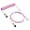 Pink, variant on Gaming Coiled Keyboard Cable Retractable USB to USB C Cable With Detachable Metal Aviation Connector