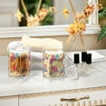 thumbnail image 4 of Yayeee 2 Pack Qtip Holder Bathroom Cotton Swab Canister with Lid Clear Dispenser Set, Neon Skates, 4 of 6