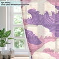 thumbnail image 4 of Yayeee Window Curtains Light Filtering 63"x42" Grommet Panel Pair Home Living Room Decor, Purple Wave Pattern, 4 of 7