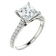 thumbnail image 4 of Pompeii 2 3/4 Ct Princess Cut Lab Grown Diamond Engagement Ring 14k White Gold, 4 of 4