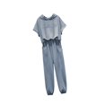 thumbnail image 2 of kusrkot Ensemble de Survêtement pour Femmes 2 Pcs Manches Courtes Col Rond Pull Long Sweatpants TG, 2 of 9