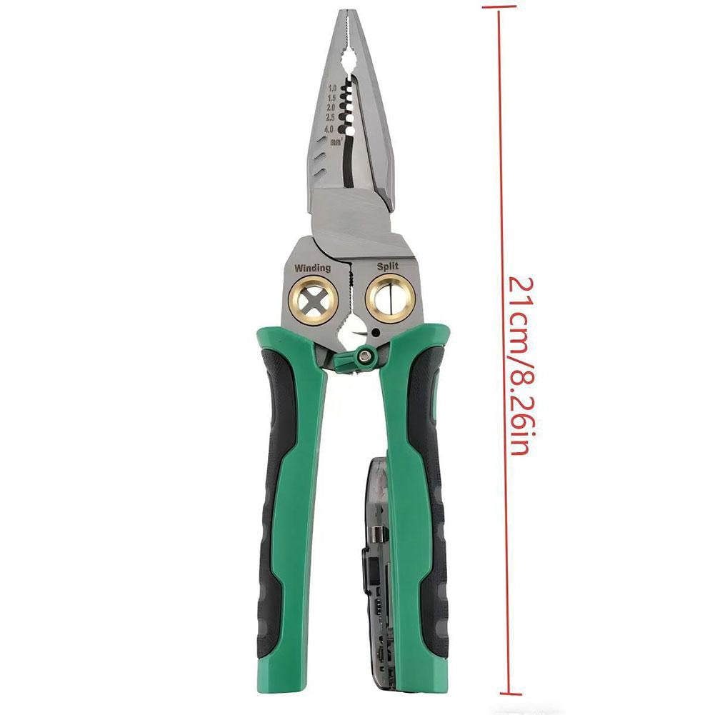 Multi-Functional Wire Stripping Pliers,Rechargeable Wire Strippers Tool with with Strippers/Crimper Wires Voltage Tester, Pl