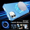 thumbnail image 4 of ELEHOLD Case for iPhone 12 Pro / 12 6.1", Shockproof Magnetic Matte Case with Wireless Charging Support,Blue, 4 of 6