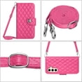 thumbnail image 6 of SaniMore Case for Samsung Galaxy S23 FE, PU Leather 3D Lattice Stylish for Girls Crossbody Lanyard Flip Kickstand Card Slots Cash Pocket Magnetic Clasp Full Protective Shockproof Wallet Shell, Rose, 6 of 9