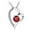07-Ruby, variant on Emma Manor 14K White Gold Plated Forever Lover Heart Pendant Necklace For Women