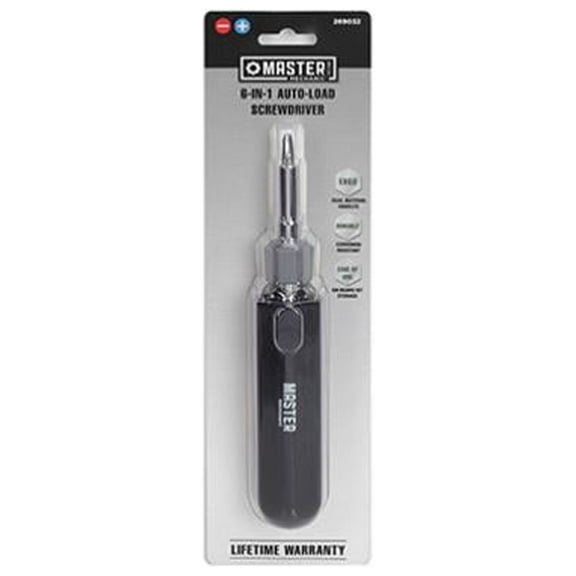 Master Mechanic GSTV20200317 6-In-1 Auto-Load Screwdriver - Quantity 4