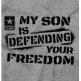 thumbnail image 2 of US Army Logo My Son Defending Freedom Women's T Shirt Ladies Tee Brisco Brands S, 2 of 5