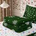 thumbnail image 5 of Manfei Winter Snowflake Zipper Queen Comforter Set with Fitted Sheet and 2 Pillowcases,Merry Christmas Zipper Bedding Set,Reversible, 5 of 7