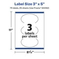 thumbnail image 6 of Avery 3" x 5" Waterproof Oval Labels, 75 Labels, 6 of 10