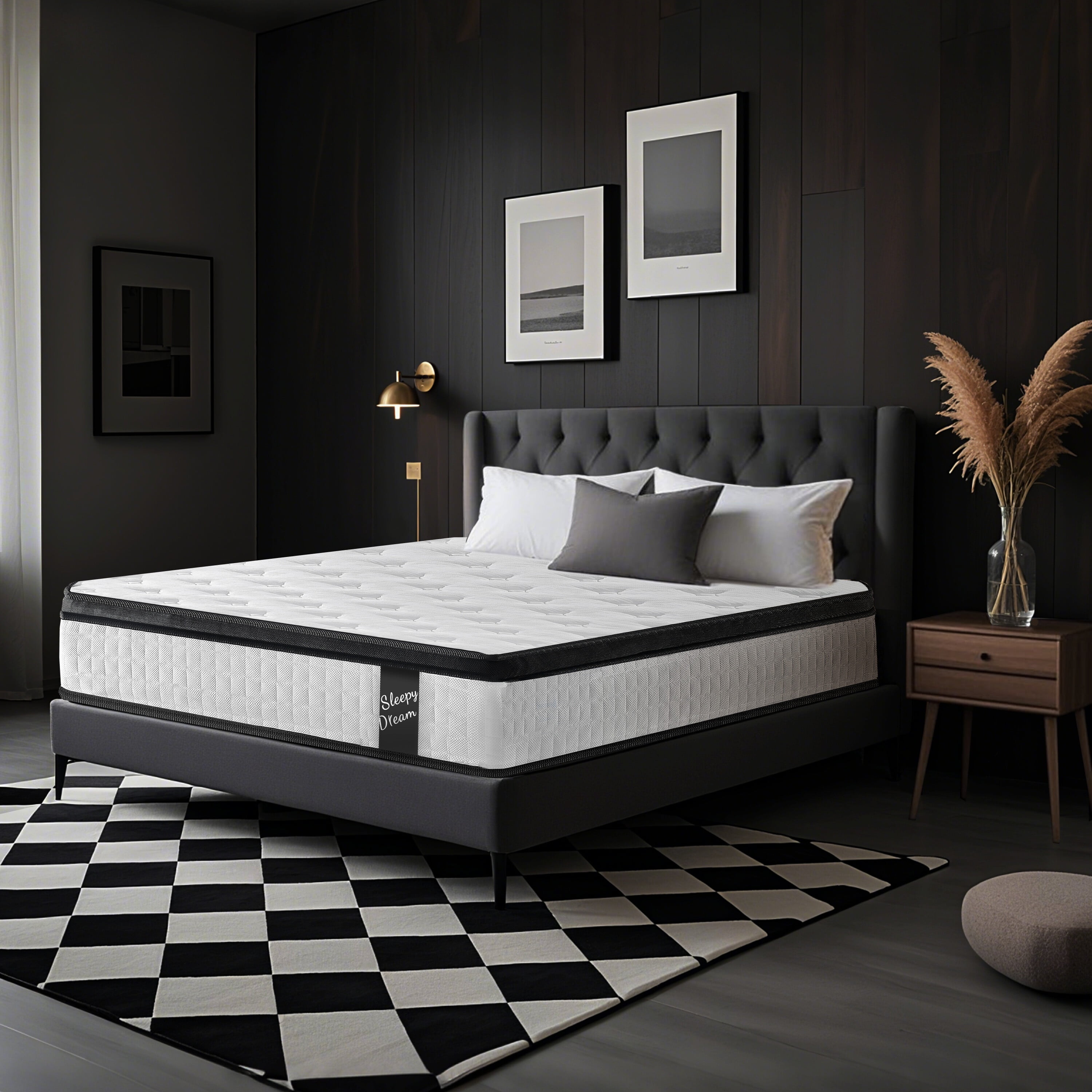 HSUNNS 10" Full Size Mattress with Breathable Fabric, 7-Zoned Cool Memory Foam Mattress for Sleep Support and Pressure Relief, Medium Firm Mattress