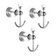 thumbnail image 1 of 3X Gancho de Toalla de Cristal, Plateados para Batas, Colgador de Pared para Toallas de BañO para Ropa, Armario, Cocina Montada en la Pared, 1 of 5