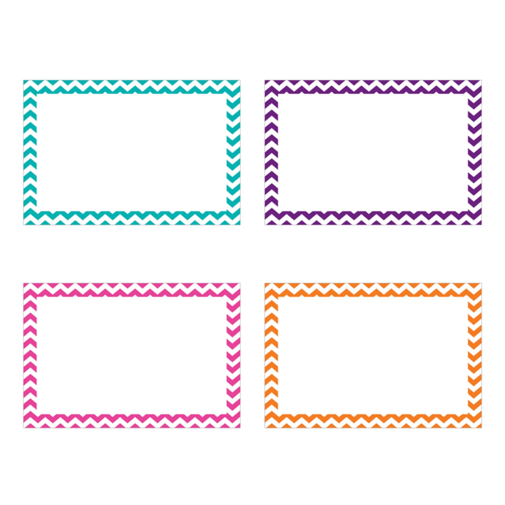 Border Index Cards, 21" x 21" Blank, Chevron Asst., 21ct Intended For 3x5 Blank Index Card Template