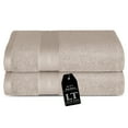thumbnail image 2 of Lavish Touch 100% Cotton 650 GSM Hydrospun Pack of 16 Bath Sheets - Beige, 2 of 8