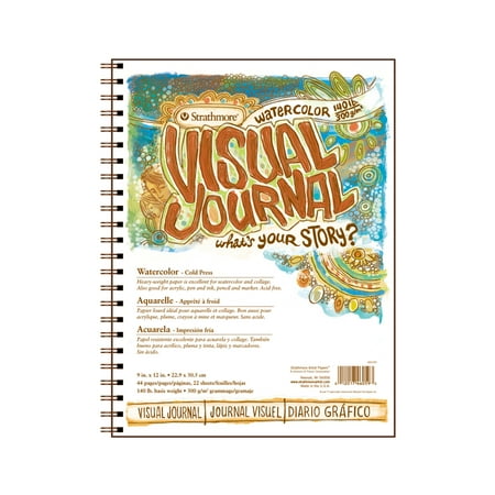 UPC: 0012017460593 | Strathmore Visual Journal  Cold-Press Watercolor  9in x 12in  140 lb.