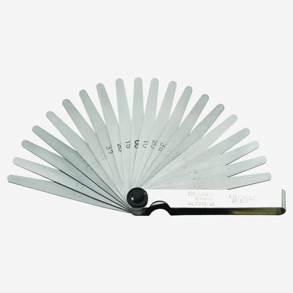Stahlwille 11095/20 Precision Feeler Gauge, Metric, 0.05 - 1.00 mm