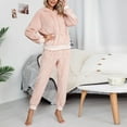 thumbnail image 5 of Aboser Fuzzy Fleece Sweatsuits for Women Set 2 Piece Hoodie Winter Warm Up Sweatshirt and Sweatpants Lounge Sets with Pocket, 5 of 8
