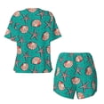 thumbnail image 5 of Lsque Starfish and Shell Women's Short-Sleeved Pajama Set - 2 Piece Soft and Lightweight Sleepwear Set-4X-Large, 5 of 9