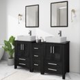 thumbnail image 3 of Eclife 60" Double Sink Bathroom Vanity with Manufactured Wood Top, 3 of 10
