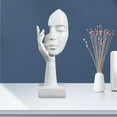thumbnail image 3 of AMLESO Simple Creative Women Face Art Statue for Study Room Bedroom Decoration White, 3 of 6
