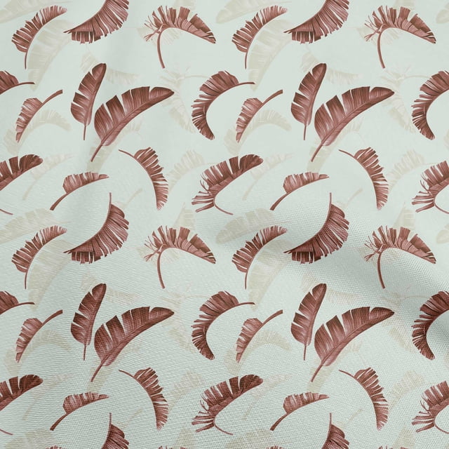 oneOone Georgette Viscose Light Blue2 Fabric Tropical Banana Leaf Sewing Craft Projects Fabric Prints By Yard 42 Inch Wide