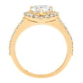 thumbnail image 2 of 2.03 ct Heart Cut Simulated Diamond Halo 14K Yellow Gold Womens Engagement Ring, 2 of 5