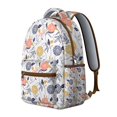 thumbnail image 2 of "Sunflower Print Reversible Backpack - Dual-Side Flowers Design School Backpack, 2-in-1 Floral Bookbag with Contrast Patterns", 2 of 6