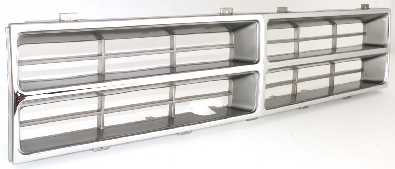 Grille Assembly Compatible With 1986-1989 Dodge D100 1986-1990 D150 Insert Chrome