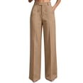 thumbnail image 4 of Oksale Slack Pants for Women Business Casual Tall Dress Pants with Pockets Elegant Trendy High Waisted Work Pants Khaki L, 4 of 7