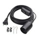 thumbnail image 1 of Cable de extensión para lámpara colgante, para bombilla de 60 W con base E26, accesorios de iluminación para granja, garaje, enchufe estadounidense. Cable de 18 m, 1 of 8