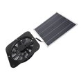 thumbnail image 4 of Kit de ventilador de panel solar, extractor solar de 100 W, panel de energía solar con ventilador redondo de 10 pulgadas para invernadero, cobertizo, gallinero, negro, 4 of 5