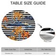thumbnail image 6 of Exotic Palm Tree Fitted Table Cover Waterproof Elastic Edge Round Tablecloth for Coastal Paradise Dining, 6 of 7