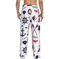 thumbnail image 3 of Bingfone Sailing Marine Travel Mens All Over Print Sleep Pajama Pants-Small, 3 of 9