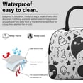 thumbnail image 3 of Womens Black and White Halloween Doodle Pattern Lunch Box for Work,Insulated Lunch Bag for Women,Loncheras Para Mujer,Leakproof Adult Lunch Bag for Work,Beach,Travel,Picnic,Camping, 3 of 7