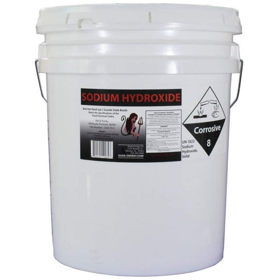Duda Energy Red Hot Devil Lye - 99+% Pure Sodium Hydroxide