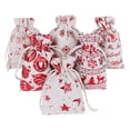 thumbnail image 2 of Wrapping Paper,Stamping Linen Set Bag Cotton Christmas Bags 24 Drawstring Gift Drawstring And Decor, 2 of 8