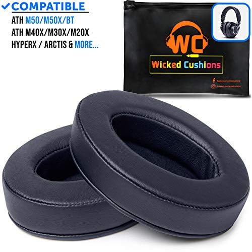 WC Wicked Cushions Upgraded ATH M50X Earpads Compatible with Audio Technica M40X / M30X / M20X