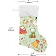 thumbnail image 2 of Coolnut 2 PSC Christmas Stockings Christmas Ginger Cookies, 17.7" Xmas Fireplace Santa Socks Christmas Tree Hanging Stockings Decoration for Christmas Holiday Xmas Gift, 2 of 6