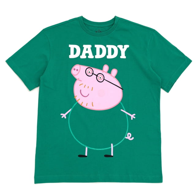 Remera Peppa Pig Papá Estampada Teal Mediana