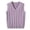 Purple, variant on Boys Cotton V-Neck Sweater Vest Kids Striped Collar School Uniforms