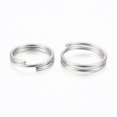 thumbnail image 2 of Tarnish Resistant 304 Stainless Steel Split Rings Double Loops Jump RingsJump Rings Stainless Steel Color 7x1mm about 6mm inner diameter, 2 of 2