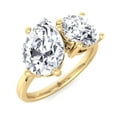 thumbnail image 2 of Radar - Moissanite Round & Pear Cut Lab Diamond Engagement Ring, 2 of 4