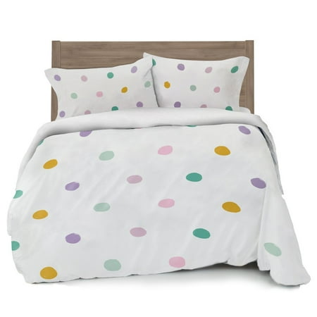 Colorful Pink, Seafoam Teal, Yellow and Purple Polka Dot ...