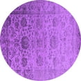 thumbnail image 1 of Ahgly Company Indoor Round Oriental Purple Industrial Area Rugs, 5' Round, 1 of 4