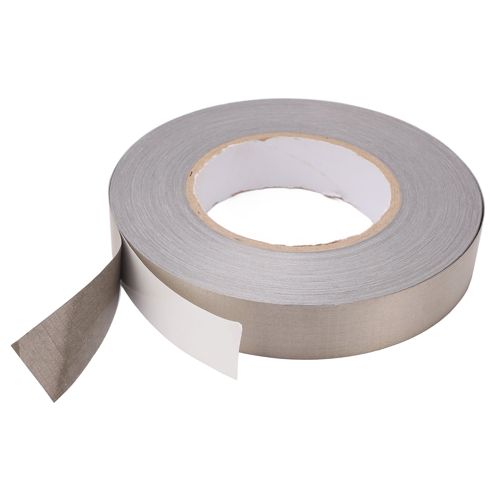 YAHHU Single Side Conductive Fabric Tape Anti Abrasion Tensile Resistance Tape for Grounding Signal Blocking Silver Gray, 1 Count